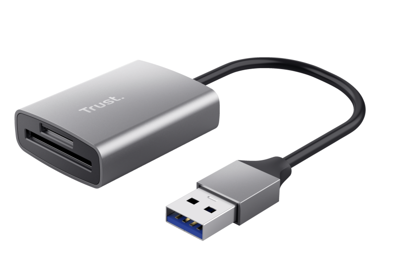 Cardreader USB-A Trust Dalyx Fast, carduri compatibilie micro-SD, SD, gri | Altamag.ro