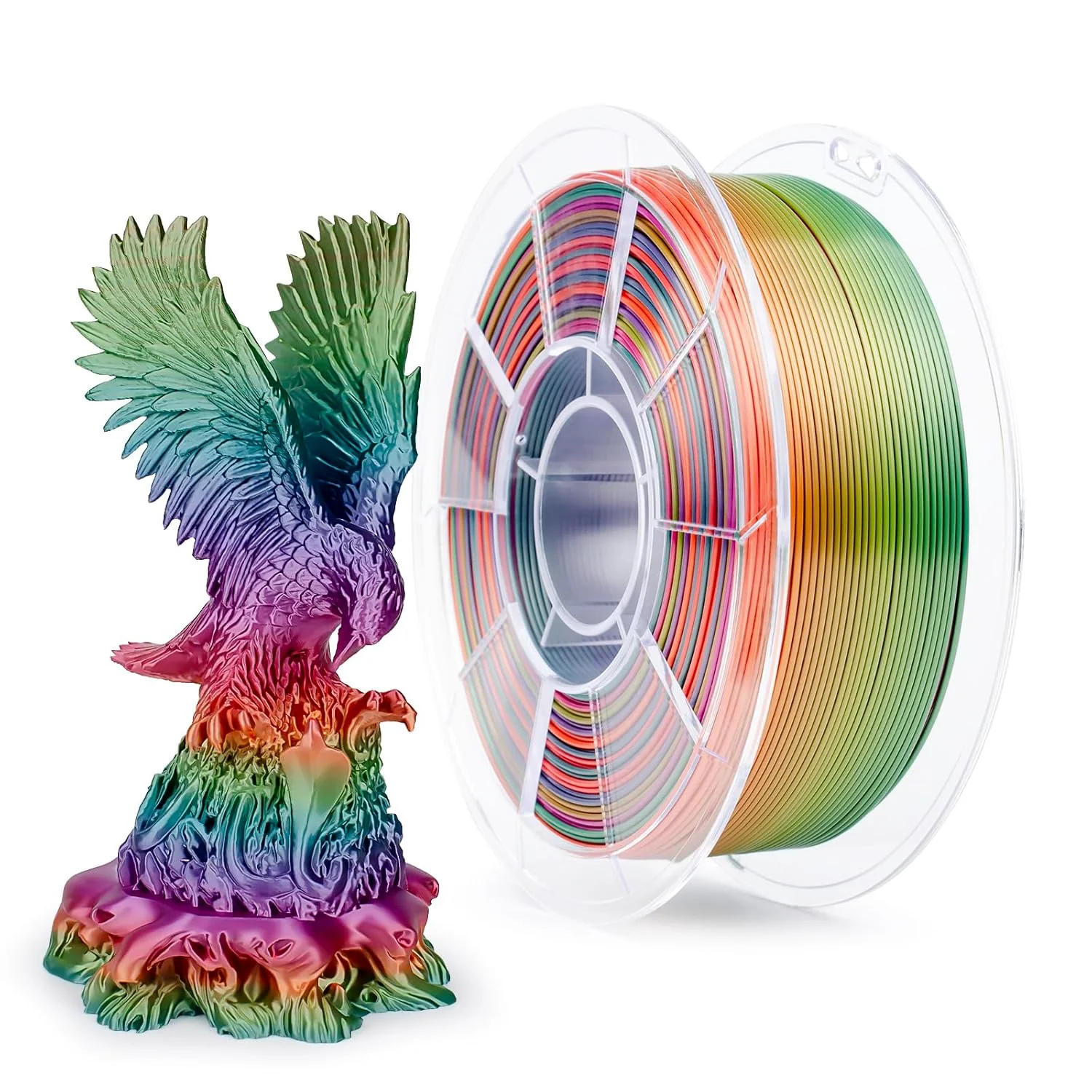 GEMBIRD 3DP-PLA-SK-01-RP Filament PLA Silk Rainbow Red/Purple 1.75mm 1kg