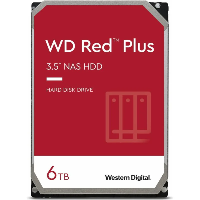 WD Red Plus 6TB SATA 6Gb/s 3.5inch 258MB cache internal HDD Bulk Western Digital