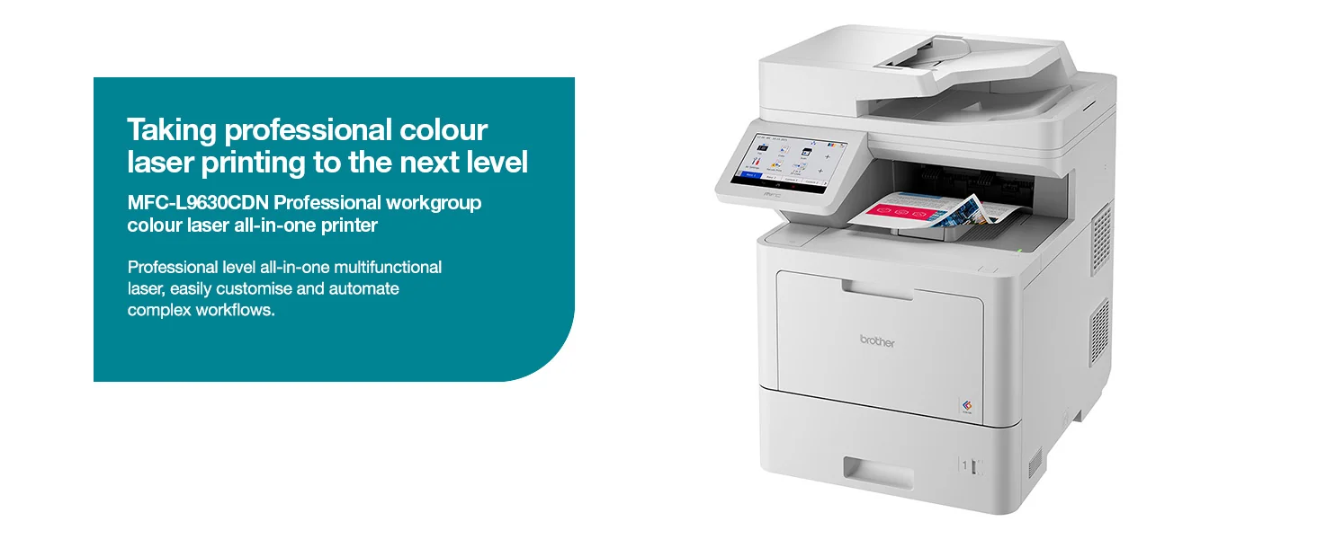 BROTHER MFC-L9630CDN MFP colour laser A4 40ppm copy 40ppm print 620 sheets USB 2.0 Gigabit LAN USB host NFC