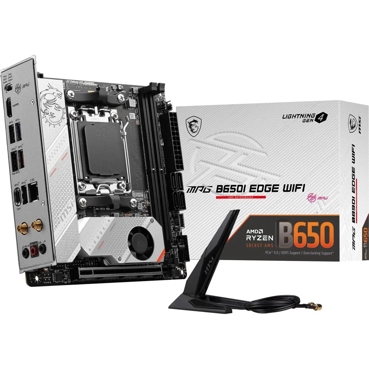 MSI MPG B650I EDGE WIFI AM5 2xDDR5 Mini-ITX HDMI USB MB