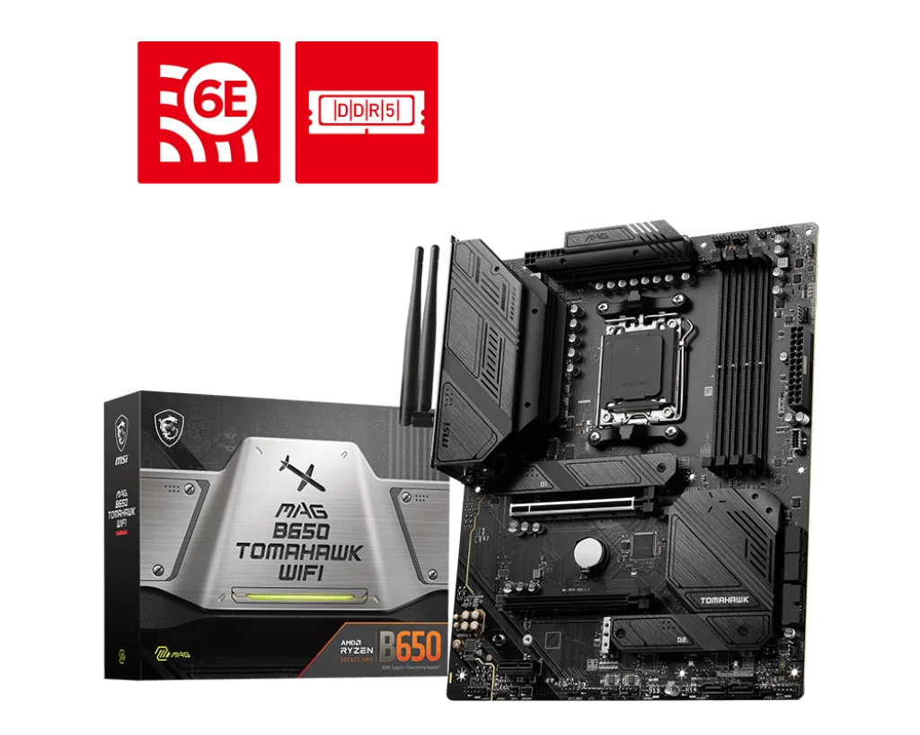 MSI MAG B650 TOMAHAWK WIFI AM5 4xDDR5 ATX HDMI DP USB MB