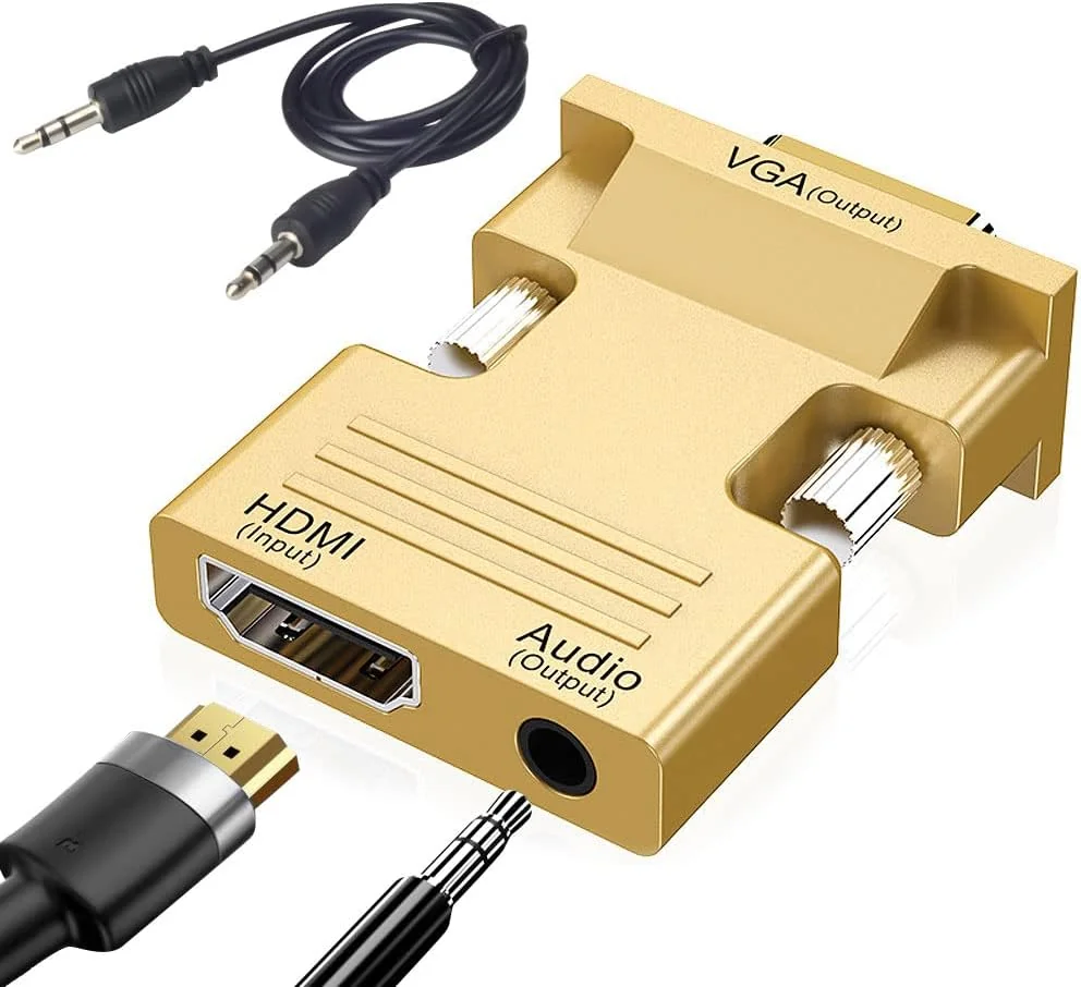 GEMBIRD HDMI male to HDMI female + VGA female + audio adapter cable black