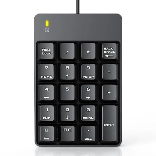 GEMBIRD KPD-U-03 USB numeric keypad black slim 18 keys
