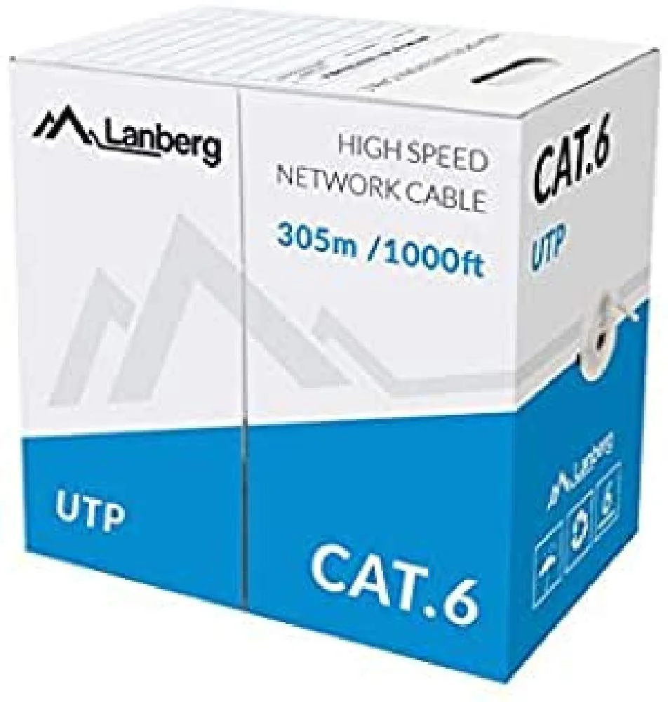 LANBERG Patchcord Cat.6 UTP 0.25m white 10-pack