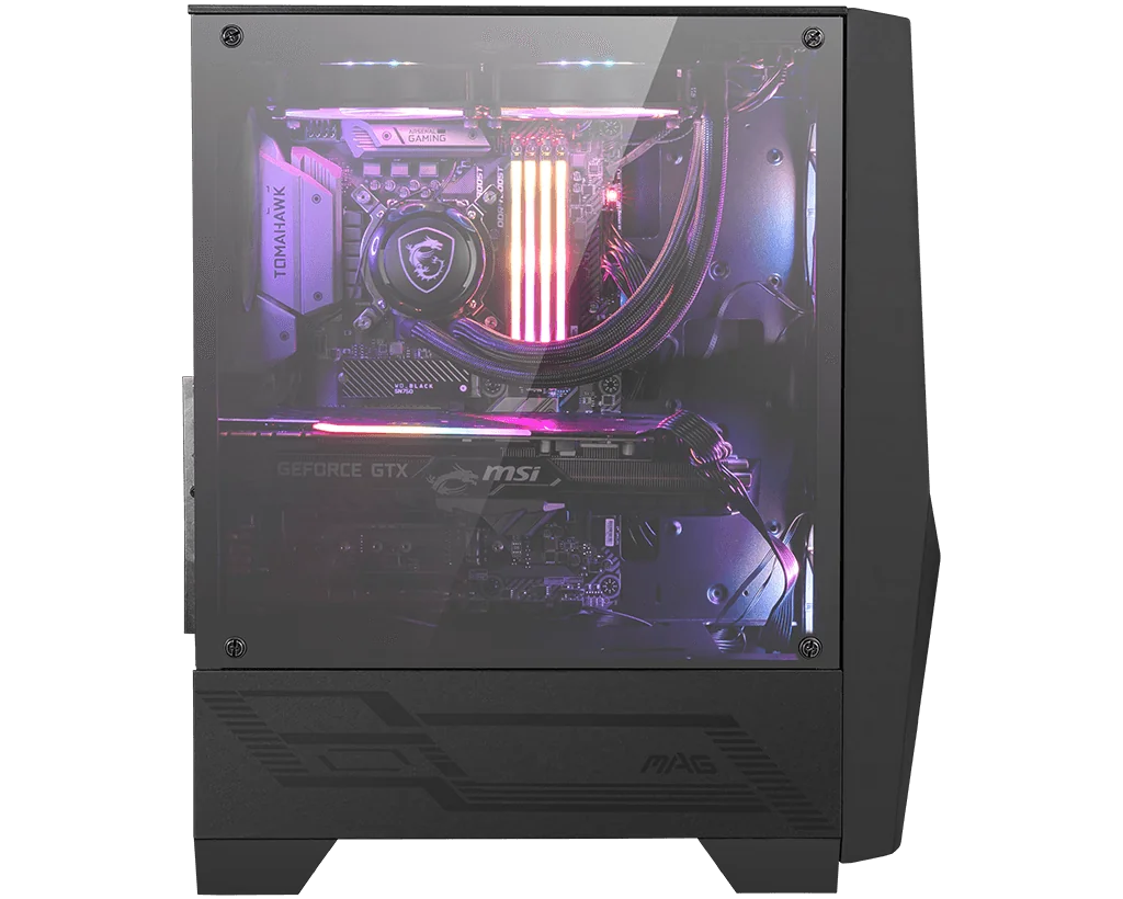 MSI MAG FORGE M100R Case mATX Mini-ITX ABS Plastic SPCC Steel Tempered Glass with A-RGB fans