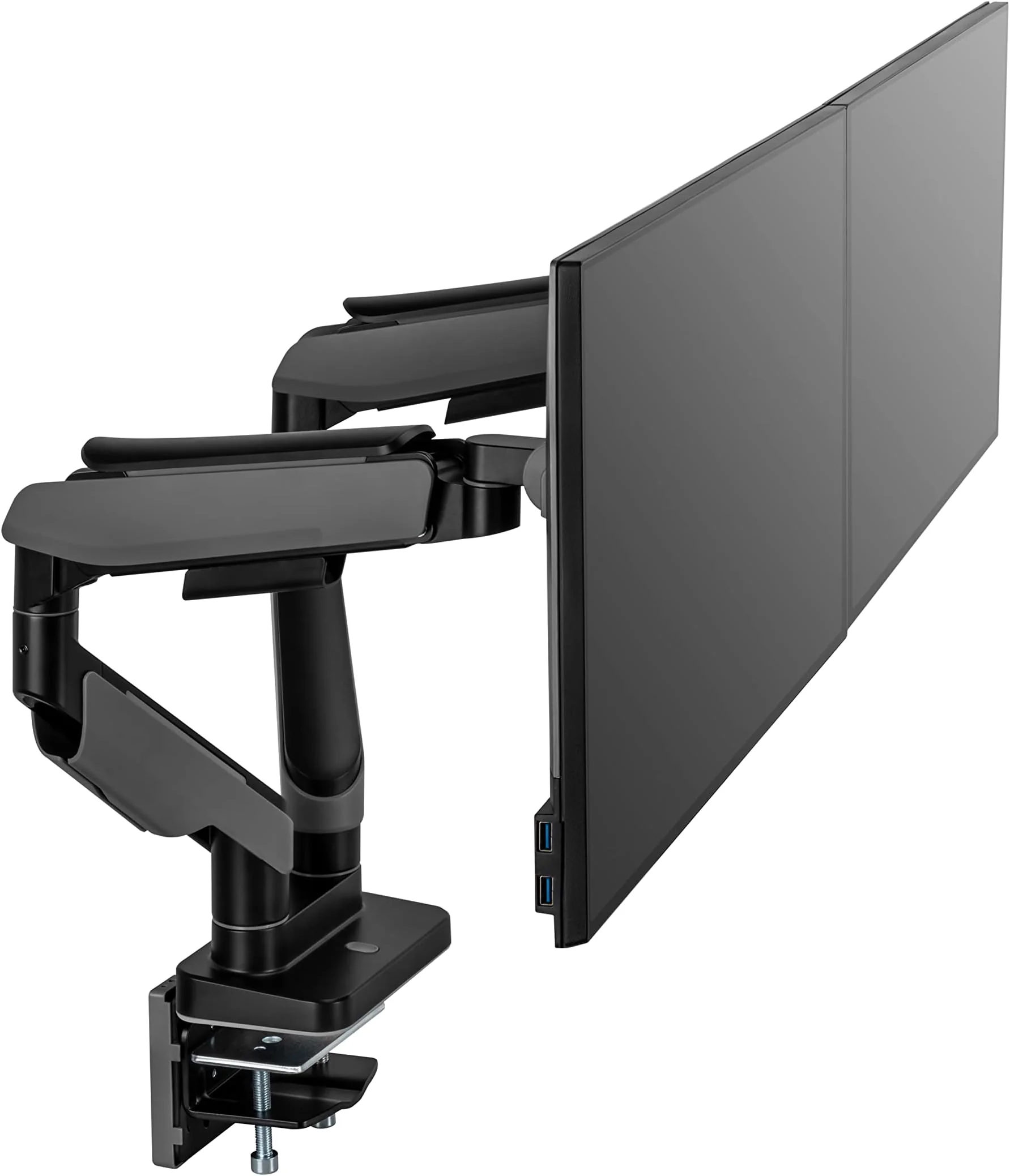 Full-motion desk 2-display mounting arm 17-35inch Gembird