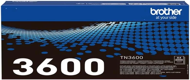 BROTHER TN-3600 Black Toner Cartridge Prints 3.000 pages