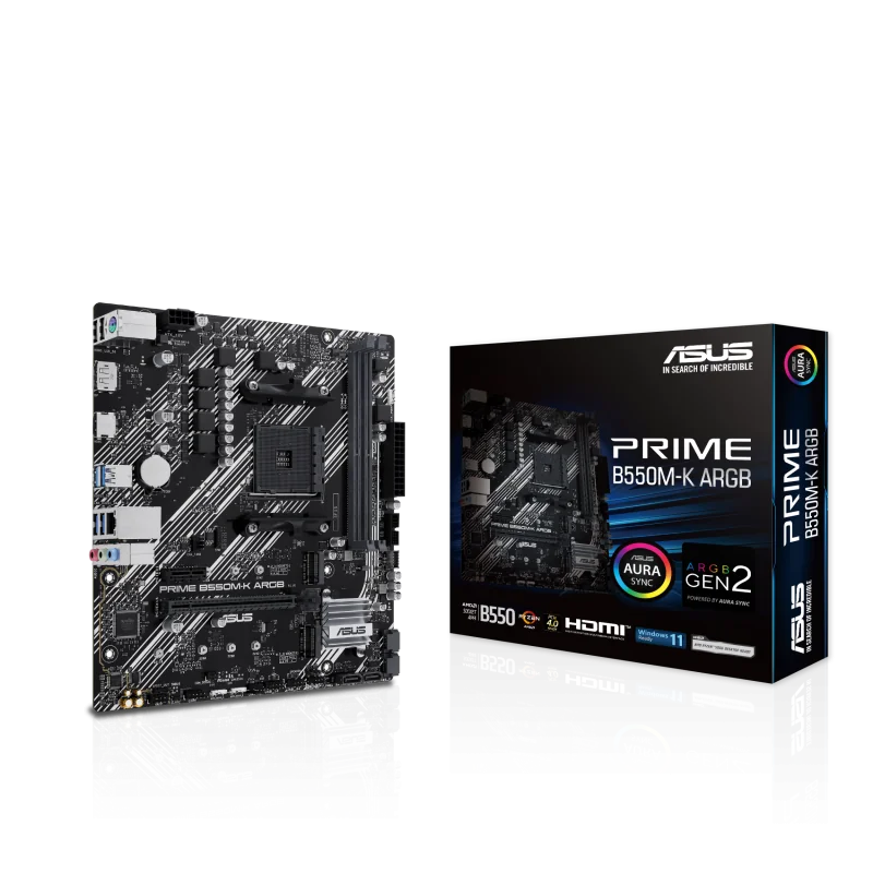 ASUS PRIME B550M-K ARGB M4 B550 2DIMM DUAL M.2 AURA MB