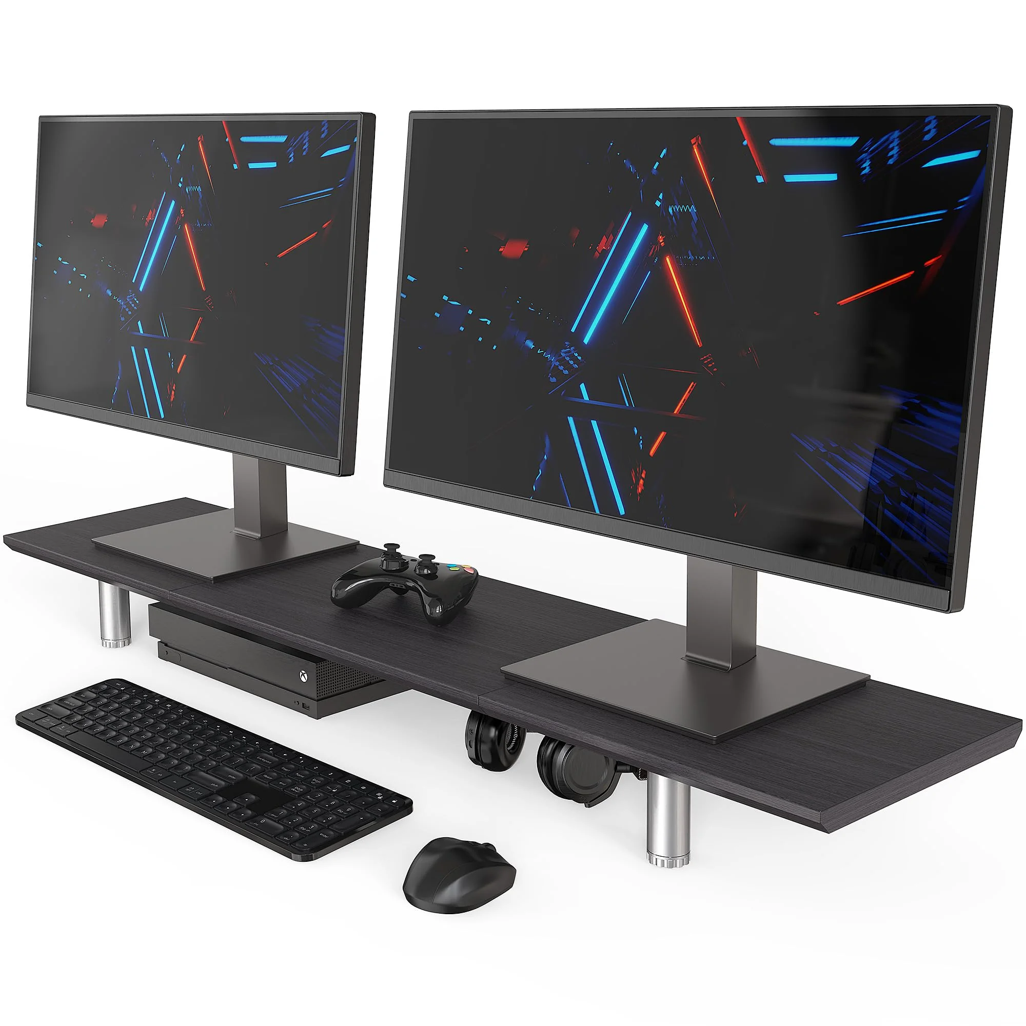 GEMBIRD Double monitor desk stand height adjustable