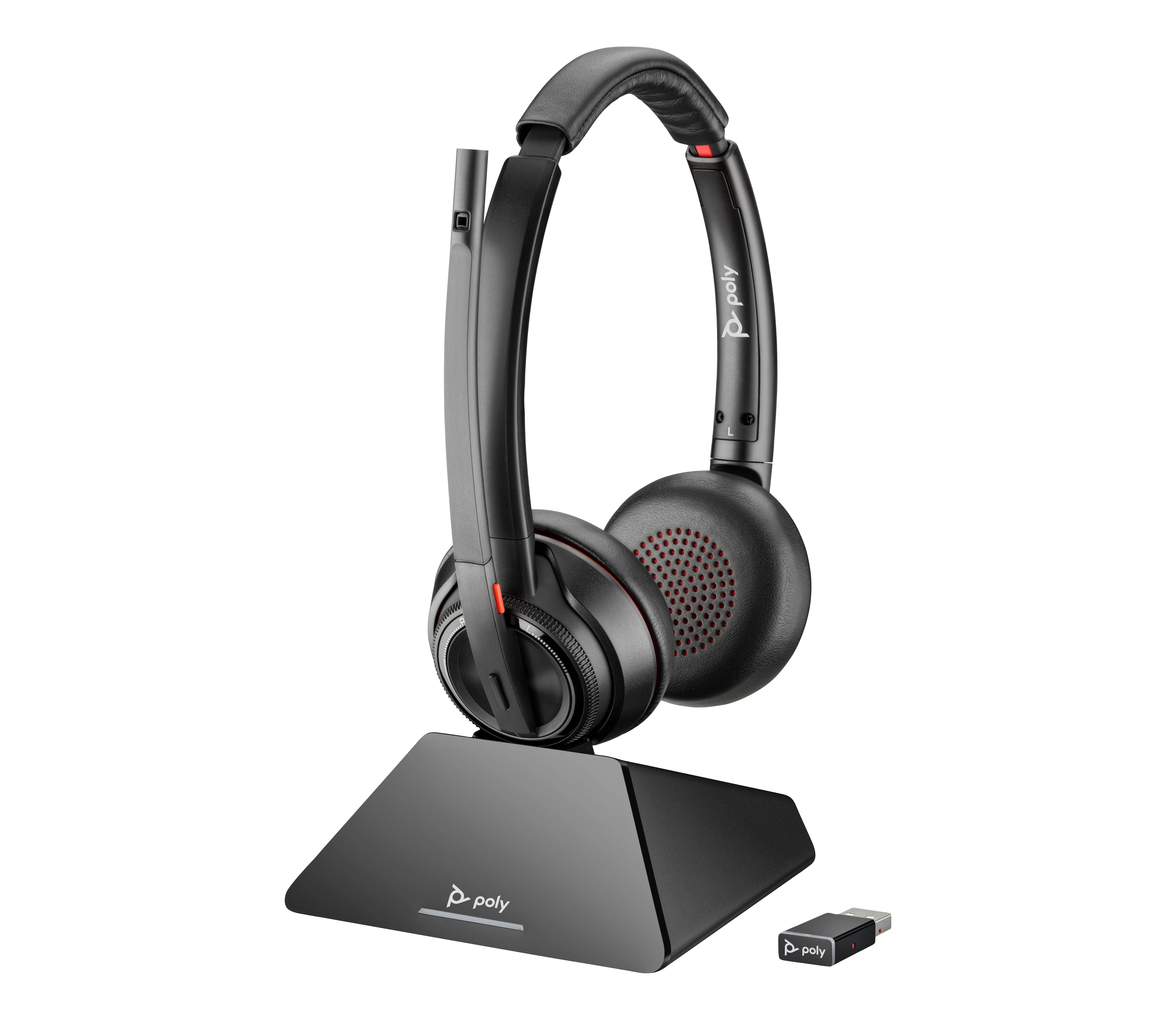 Poly Savi 8220 UC Microsoft Teams Certified DECT 1880-1900 MHz USB-A Headset-EURO HP