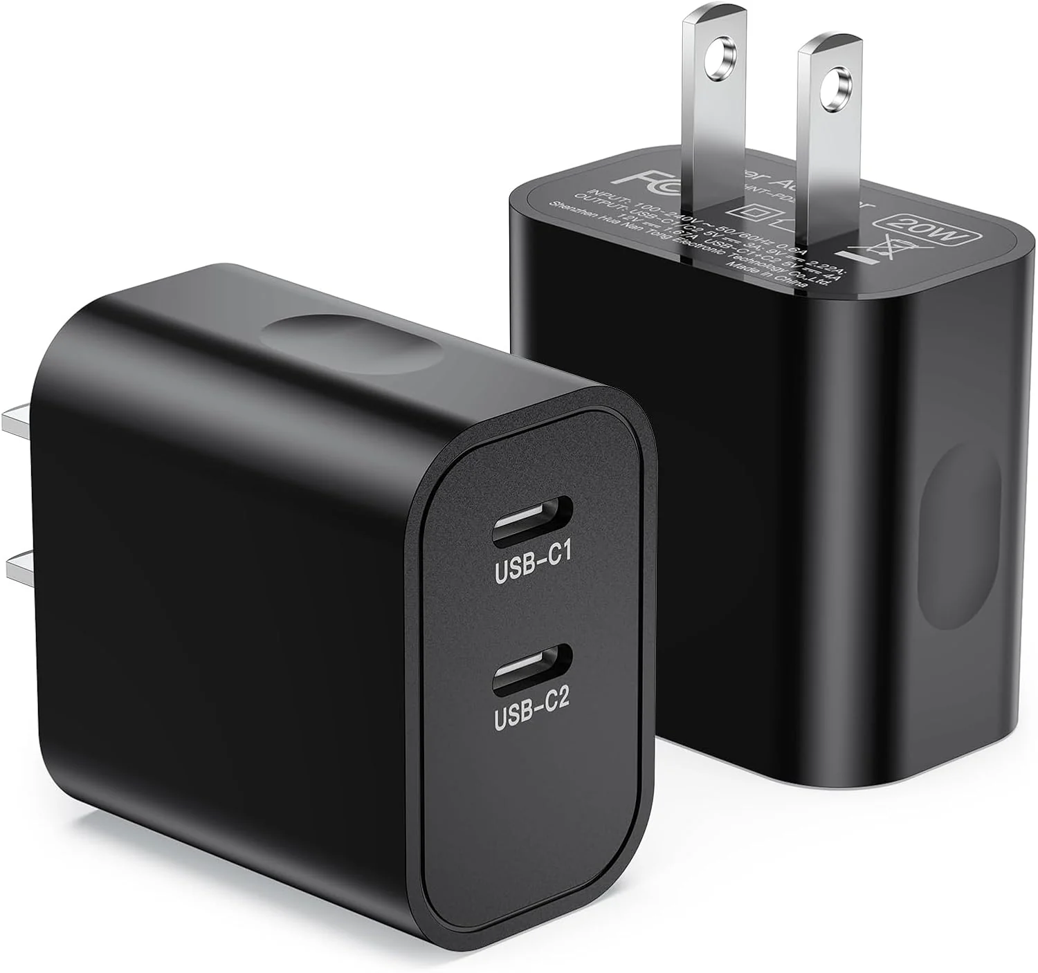 GEMBIRD 2-port 20W USB fast charger black