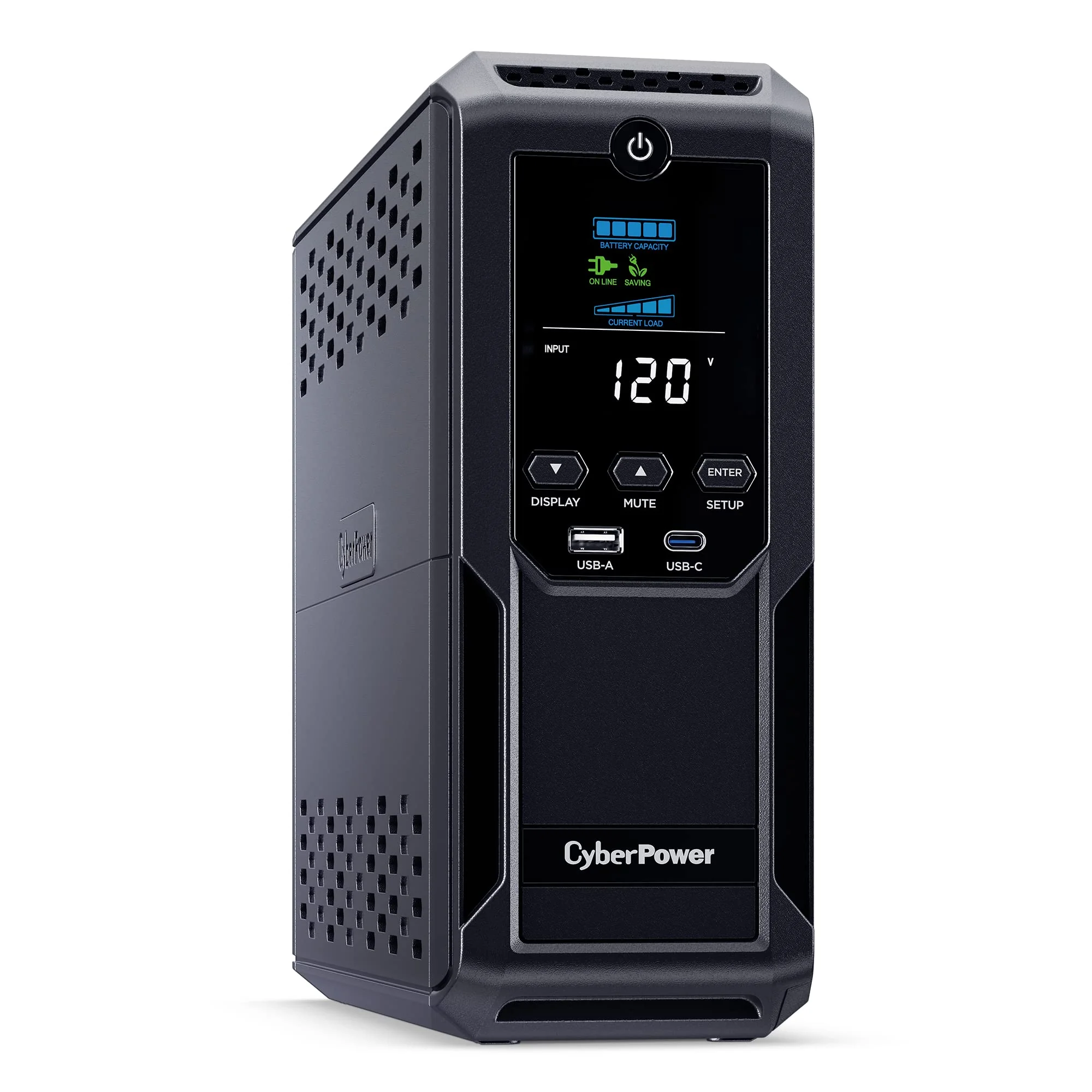 CYBERPOWER Online S UM UPS Rack AC 230V 6000Watt 6000VA 1-phase 10 x battery lead acid RS-232 USB output connectors 9 5U Black
