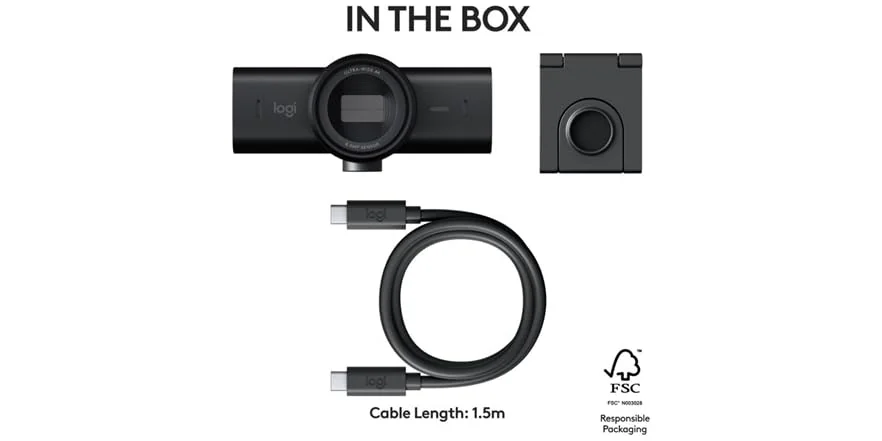 Master Series MX Brio Live streaming camera colour 8.5 MP 3840 x 2160 1080p 4K audio wired USB-C Logitech