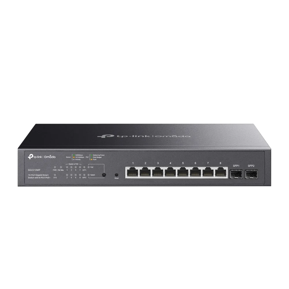 TP-LINK Omada 10-Port PoE+ Gigabit Smart Switch with 2 SFP Slots
