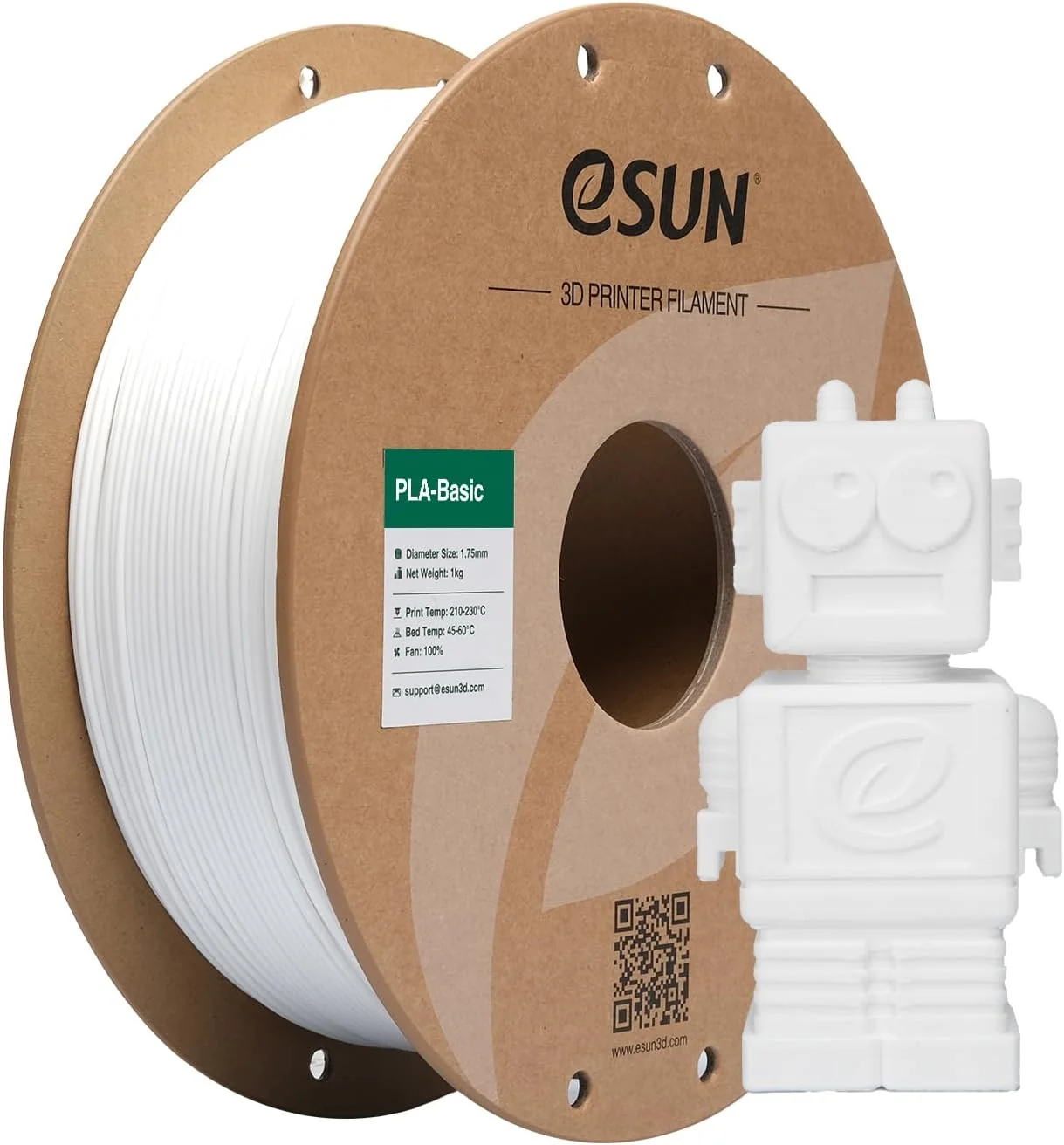 GEMBIRD ASA filament white 1.75mm 1kg