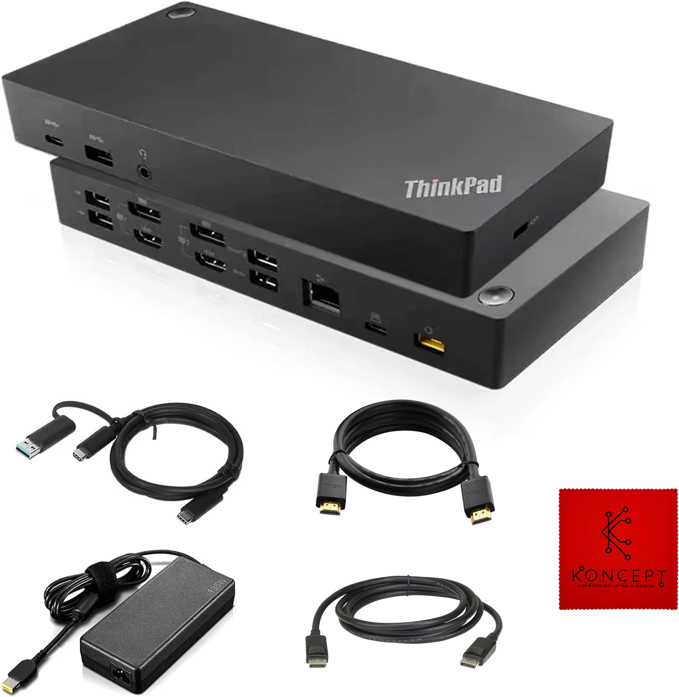LENOVO USB-C Dual Display Travel Dock 1xHDMI2.1 1xDP1.4 1xUSB-A 2xUSB-C 1xRJ45 65W PD w/ 100W Adapter (EU)