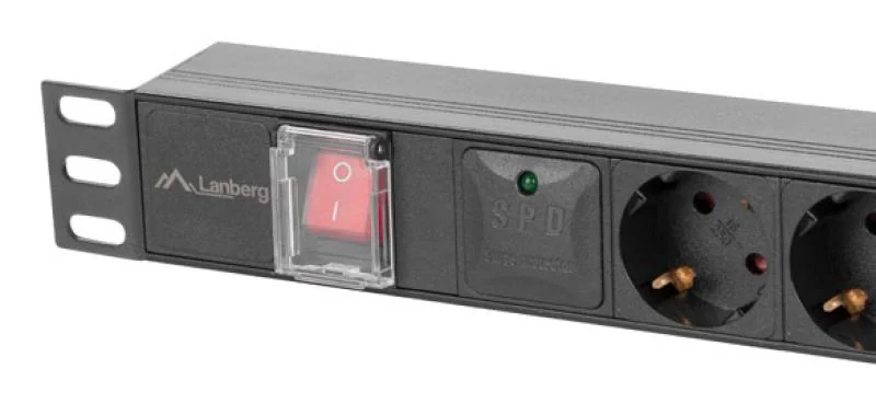 Unitate distributie alimentare PDU 19", 1U, 10A, 5 prize , negru, C14
