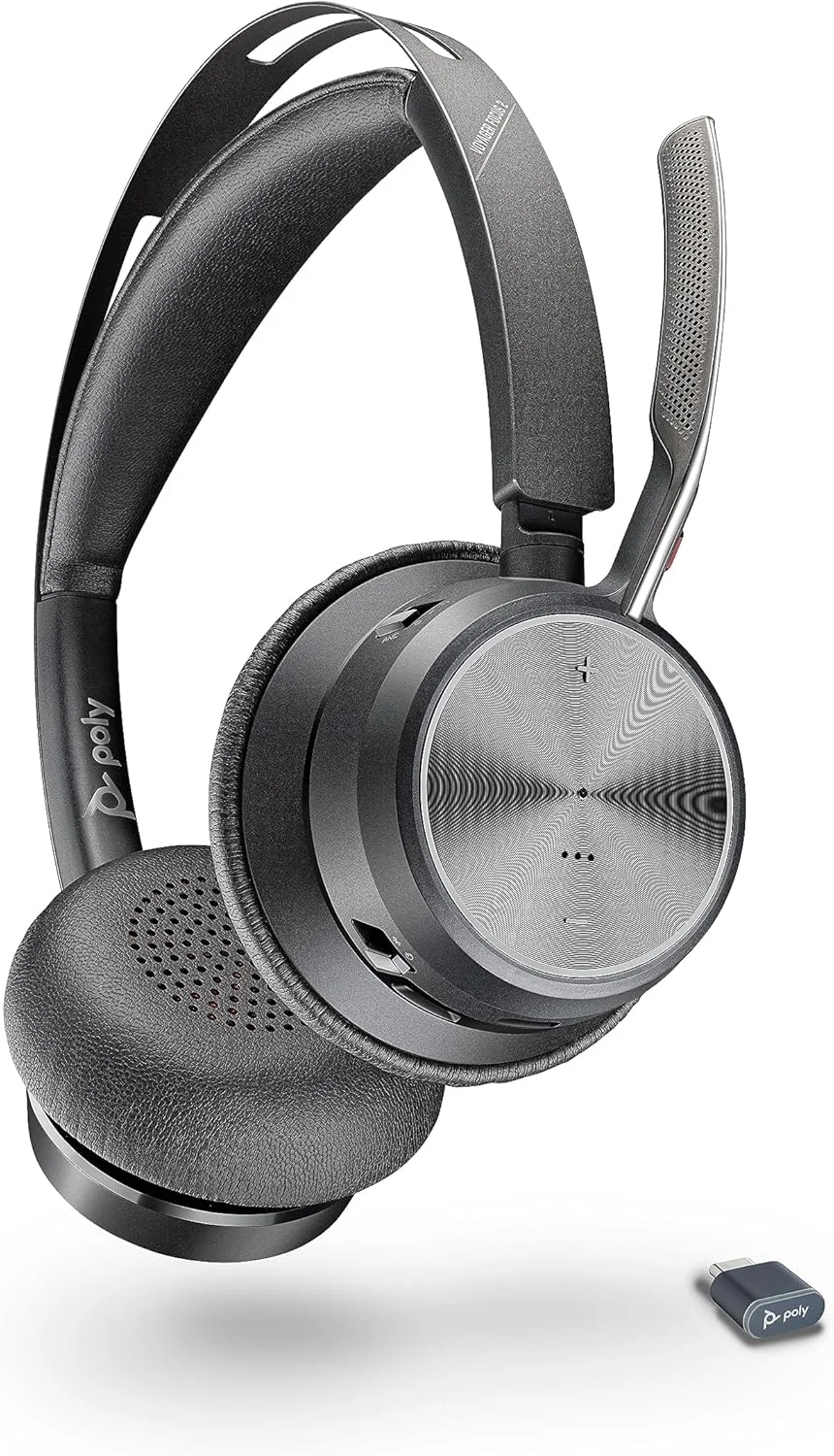 HP Poly Voyager Focus 2 Microsoft Teams Certified USB-C-C Headset +USB-C/A Adapter
