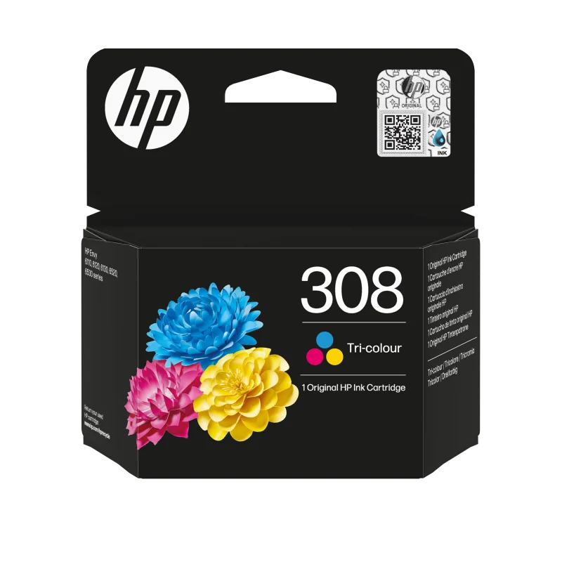 308 Tri-color Original Ink Cartridge HP
