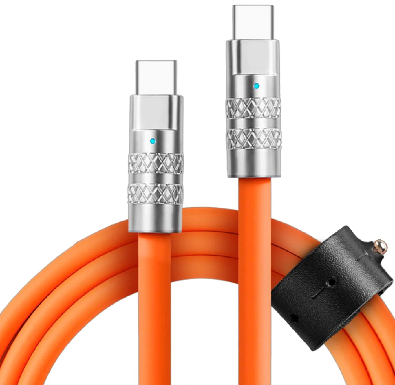 GEMBIRD Premium silicon USB Type-C to 8-pins charging data cable 1.5m White