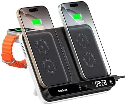 GEMBIRD 2-in-1 20W Apple Watch + phone fast charger black