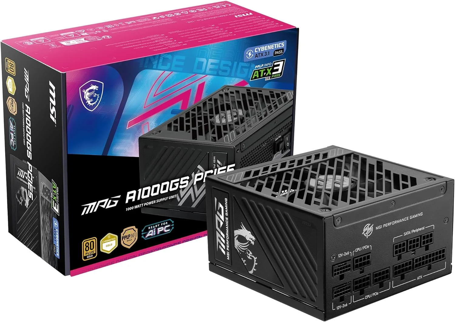 MSI MPG A1000GS PCIE5 power supply