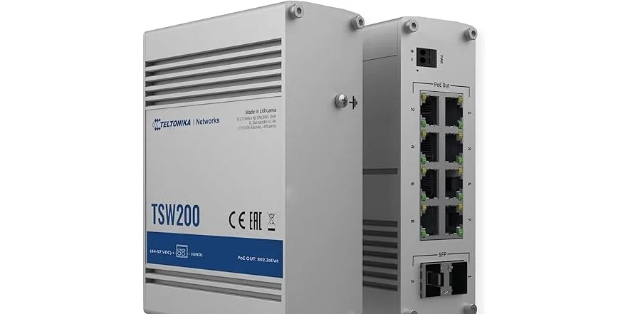 TELTONIKA NETWORKS TSW200 Industrial PoE+ Ethernet Switch