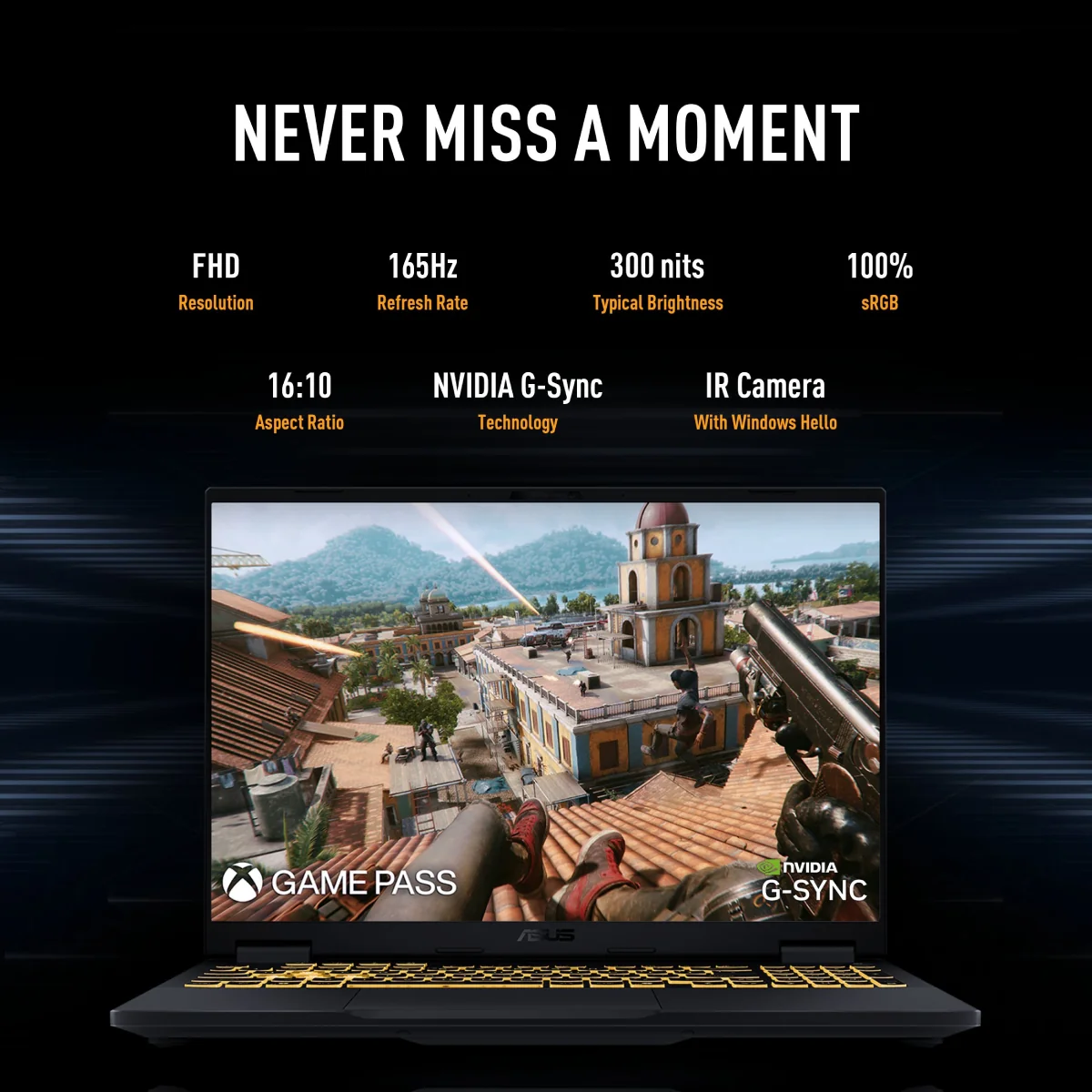 ASUS TUF Gaming F16 FX608JMR-RV105 Intel Core i7-14650HX 16inch FHD+ 32GB DDR5 1TB PCIe NVMe M.2 SSD RTX 5060 DOS Jaeger Gray
