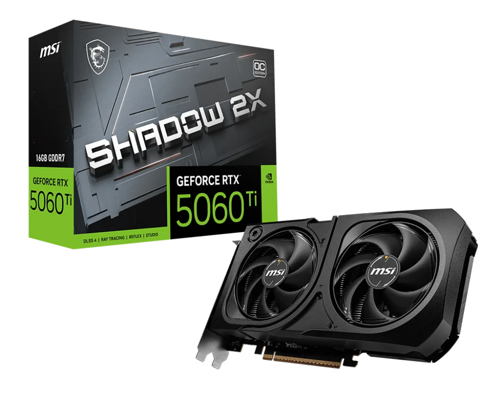 MSI GeForce RTX 5060 Ti 16G SHADOW 2X OC PLUS VGA