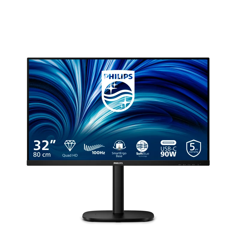 Monitor Philips 31.5" 32B2U3601/00, Diagonal (inch): 31.5, Diagonal (cm): 80, Aspect ratio: 16:9, Panel: IPS, Resolution: 2560x1440, Refresh Rate: 100Hz, Response time GtG: 4ms, Brightness (max): 350 cd/m², Contrast (static) : 1000:1, Contrast (dynamic):