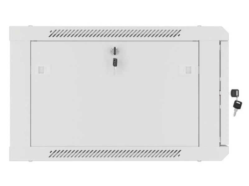 Dulap rack de perete 19", 6U, 600x600 mm, usa din sticla, gri, V2