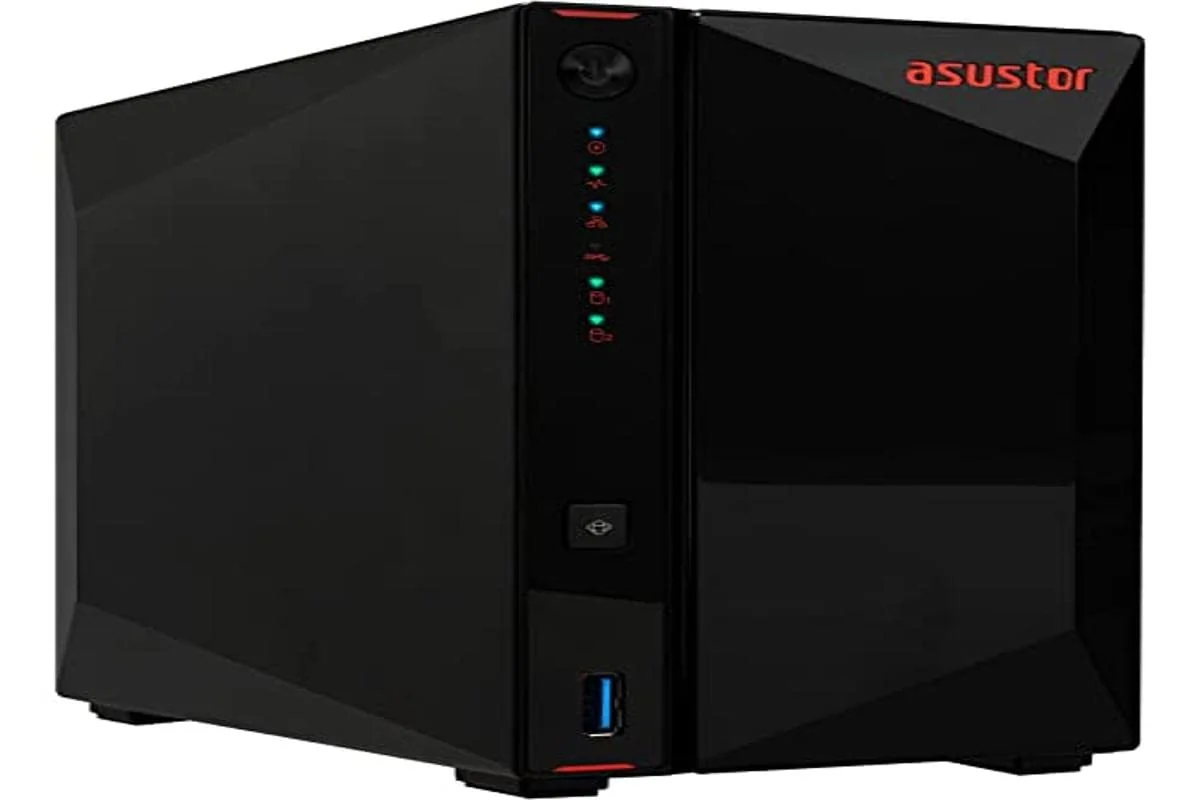 ASUSTOR AS1202T 2 Bay NAS Realtek RTD1619B 2.5GbE Port 1GB DDR4 Three USB 3.0