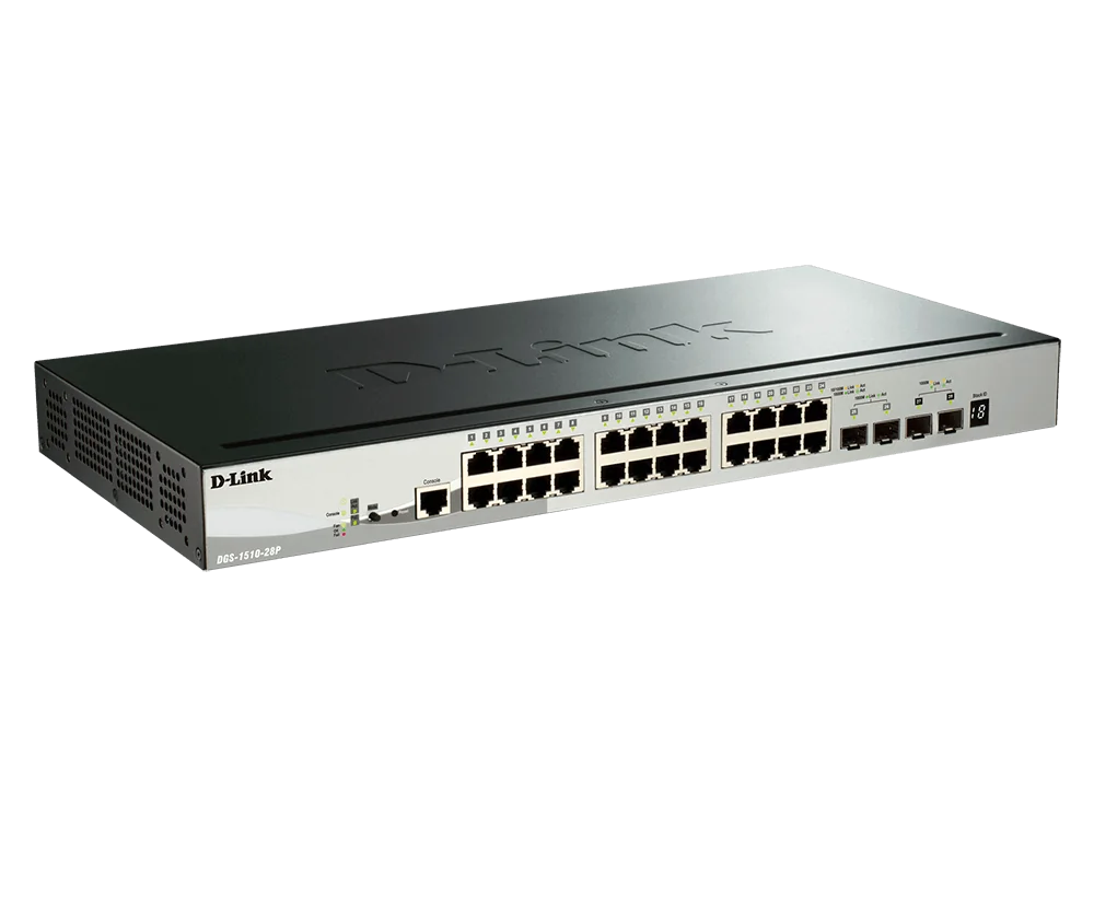 24*GIGE POE+SFP+10G DLK DGS-1510-28P/E