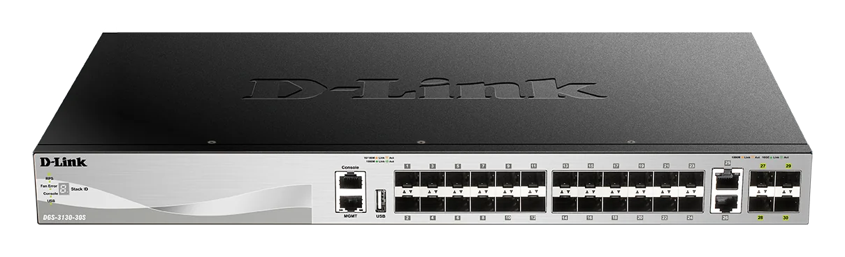 24SFP L3 Stackable Switch DGS-3130-30S/E