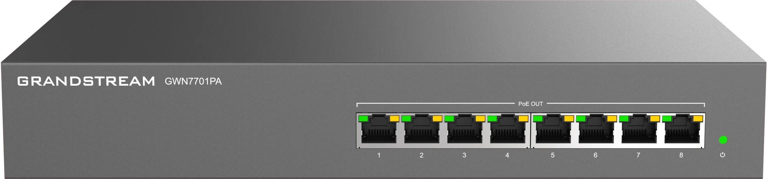 GRS SWT 8xGbE RJ45 POE GWN7701PA
