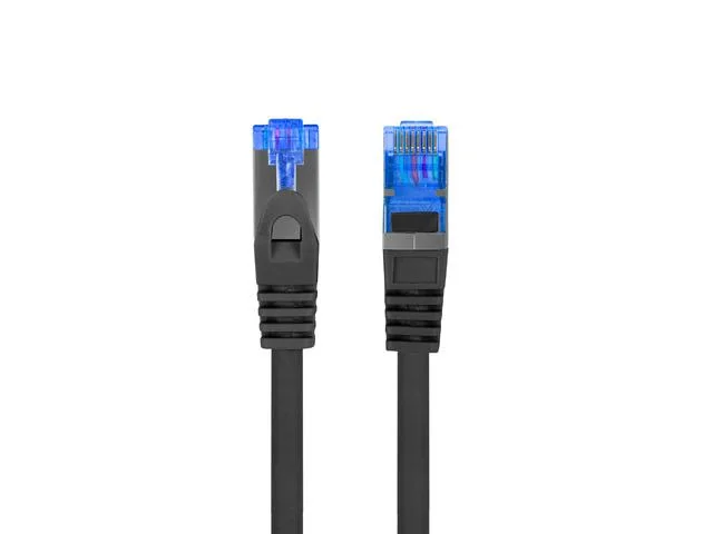 Patch cord Cat.6A S/FTP LSZH CCA 10 m negru, Fluke Passed