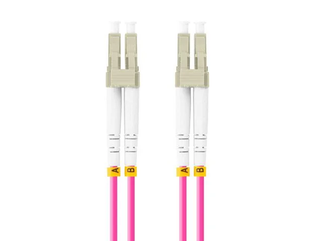 Patch cord fibră MM LC/UPC-LC/UPC duplex 1 m LSZH OM4 50/125 3,0 mm violet