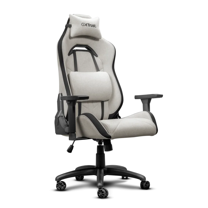 Scaun gaming Trust GXT 723B Ruya Comfortable, 5 roti, ridicare pe gaz clasa 4, adjustabil pe inaltime, material elastic fabric, greutate maxima suportata 150 kg, negru