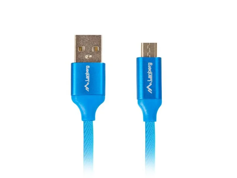 Cablu USB Micro(M)  USB-A(M) 2.0 1,8 m albastru Premium QC 3.0 Lanberg