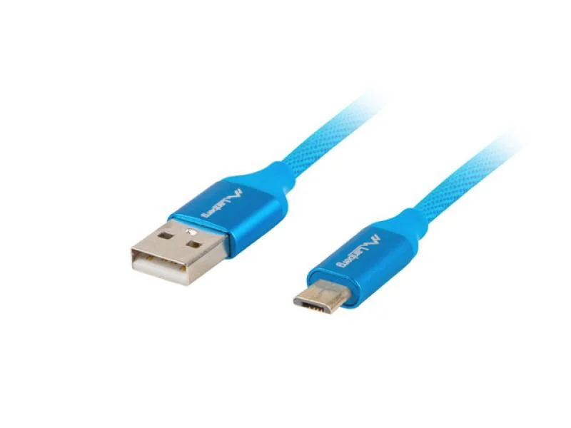 Cablu USB Micro(M) USB-A(M) 2.0 1 m albastru Premium QC 3.0 Lanberg
