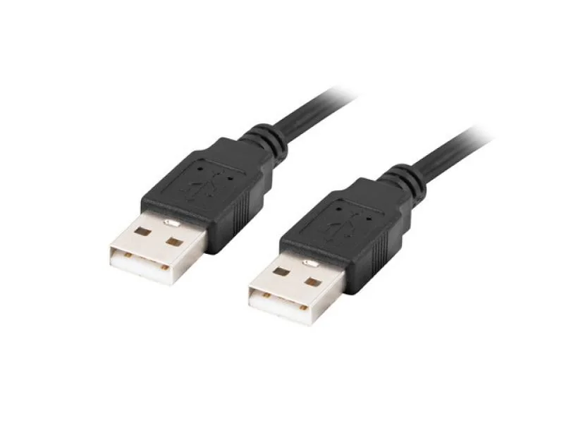 Cablu USB-A M/M 2.0 1,8 m negru Lanberg