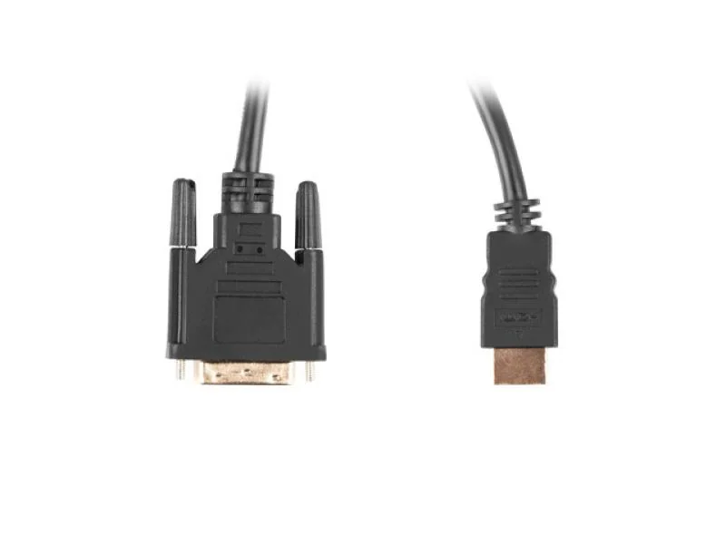 Cablu HDMI(M) DVI-D(M)(24+1) 3 m negru Dual Link 4K cu conectori placați cu aur Lanberg