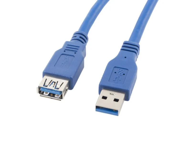 Cablu USB-A M/F 3.0 3 m albastru Lanberg