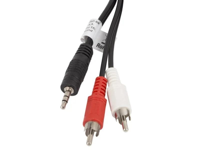 Cablu audio Jack 3,5 mm (tată) 3 pini → 2 x RCA (tată), 5 m Lanberg