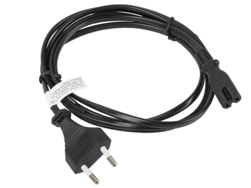 Cablu alimentare CEE 7/16 IEC 320 C7 Euro (radio) 1,8 m negru Lanberg