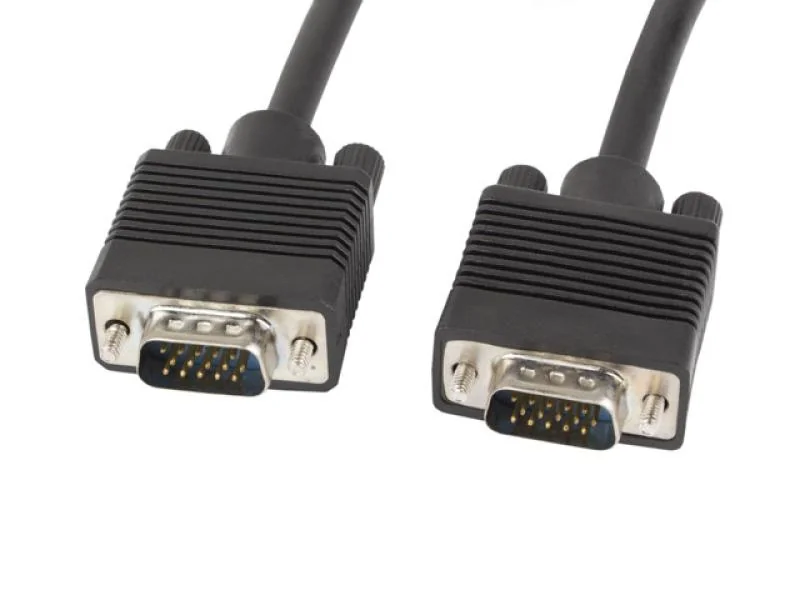 Cablu VGA M/M 1,8 m ecranare dublă cu miez de ferită negru Lanberg