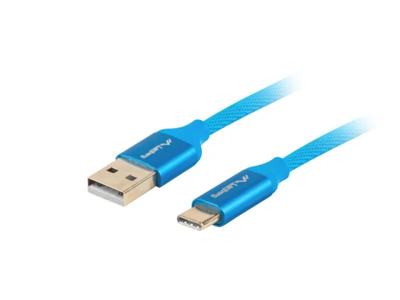 Cablu USB-C(M) USB-A(M) 2.0 1 m albastru Premium QC 3.0 Lanberg