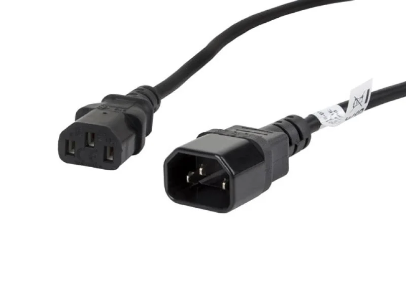 Cablu IEC 320 C13 C14 1,8 m VDE negru Lanberg