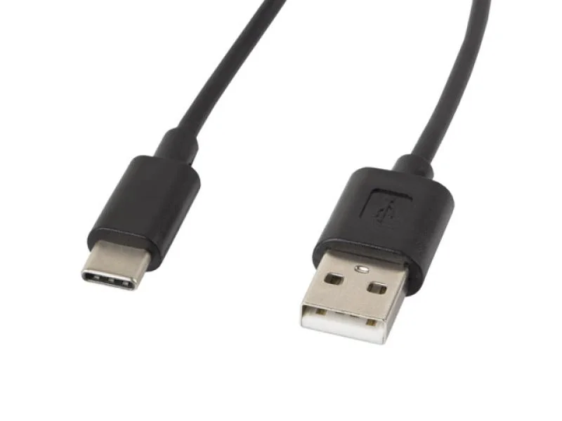 Cablu USB-C(M)  USB-A(M) 2.0 1,8 m negru Lanberg